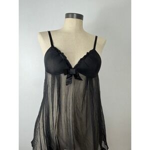 Victoria Secret Angels vintage black slip dress